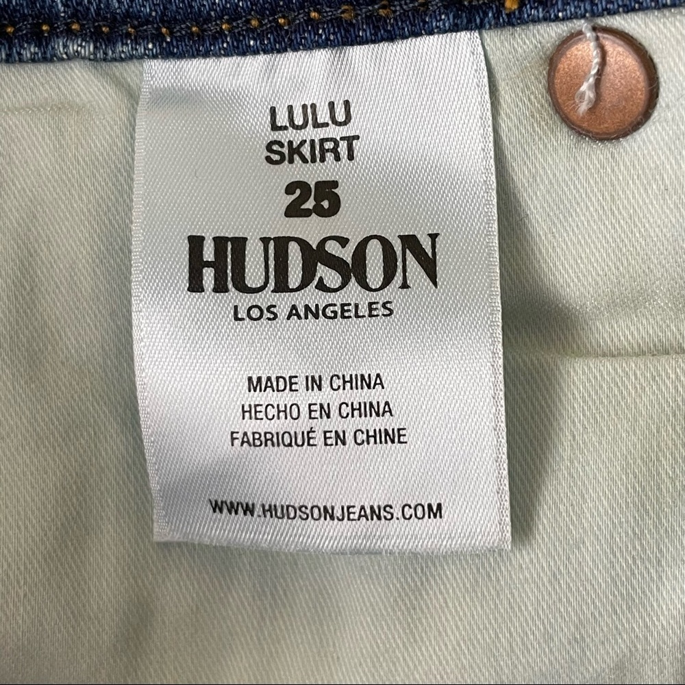 Hudson Jeans Light Blue Distressed Denim Mini Skirt - Picture 11 of 14